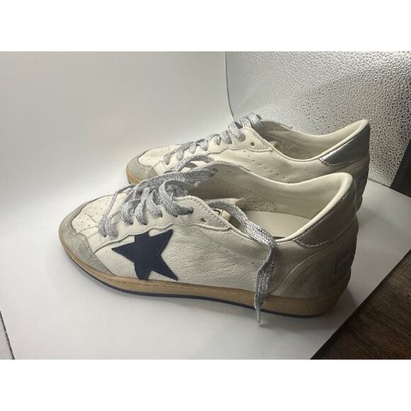 Golden Goose Ball Star LTD Private Edition #47/525 GGDB White Navy Glitter Rare - Picture 2 of 10